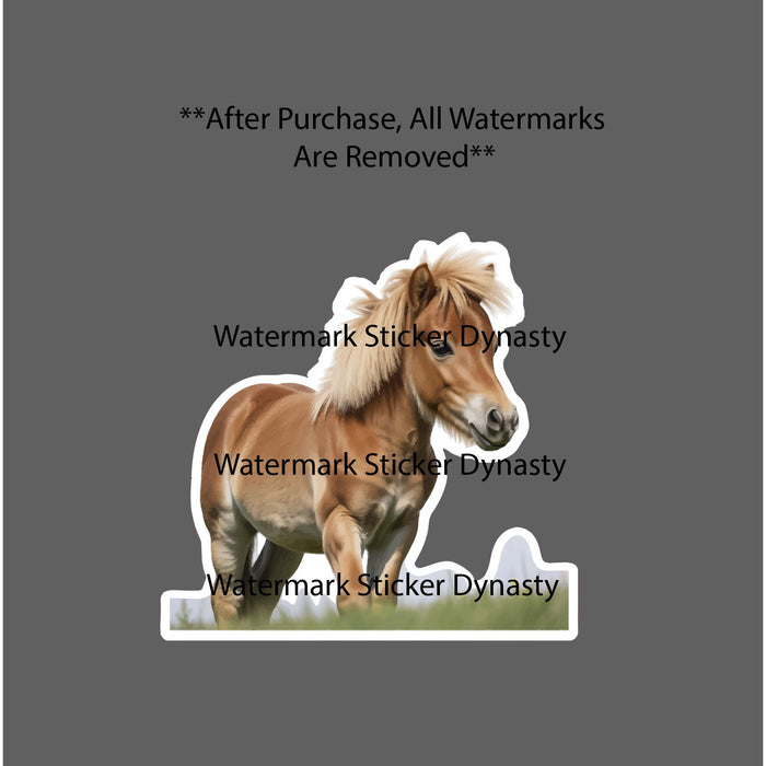 Pony Sticker Waterproof Decal Miniature Horse Farm Farmhouse Gift NEW