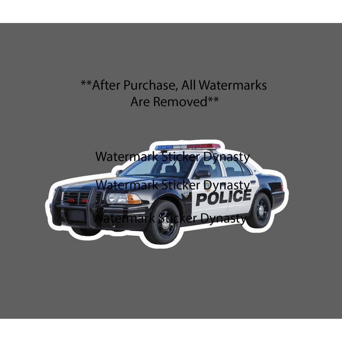 Police Car Sticker Waterproof Decal Officer Cop Law Justice TV Gift NEW