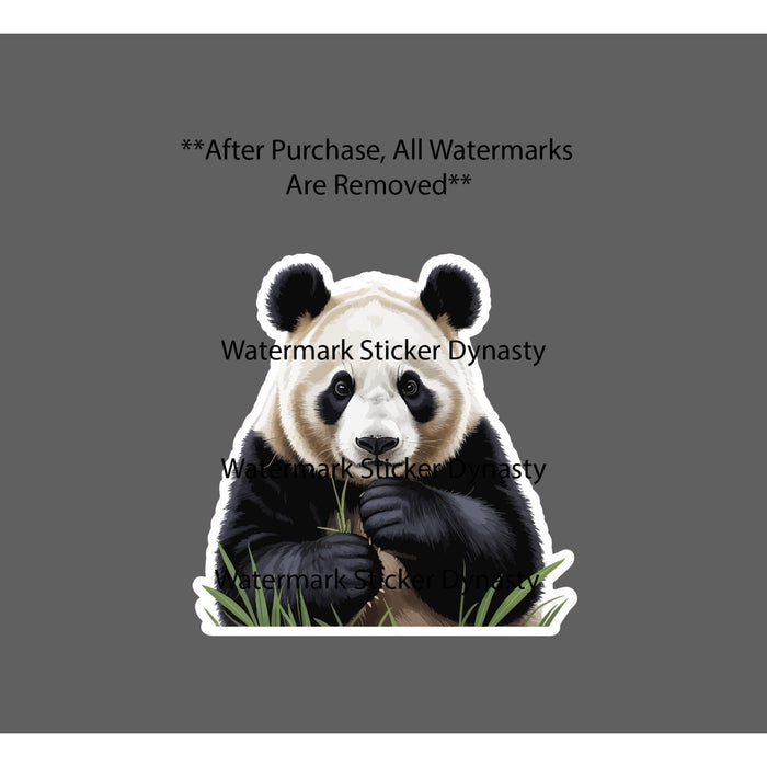 Panda Sticker Waterproof Decal Animal Bamboo Food Wildlife Outdoor Gift NEW