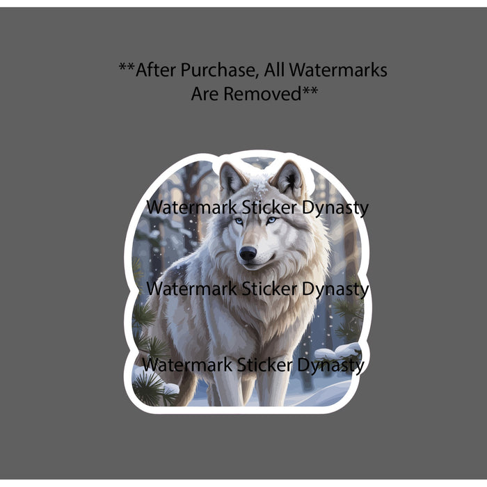 White Wolf Sticker Waterproof Decal Animal Outdoor Wildlife Nature Gift NEW
