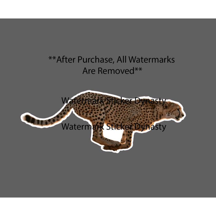 Cheetah Sticker Waterproof Decal Big Cat Running Speed Hunting Africa Gift NEW