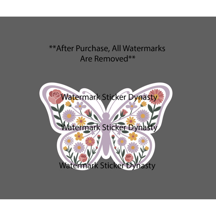 Butterfly Floral Sticker Waterproof Decal Flower Animal Outdoor Nature Gift NEW