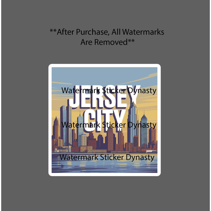 Jersey City Sticker Waterproof Decal Travel Outdoor New Jersey Skyline Gift NEW