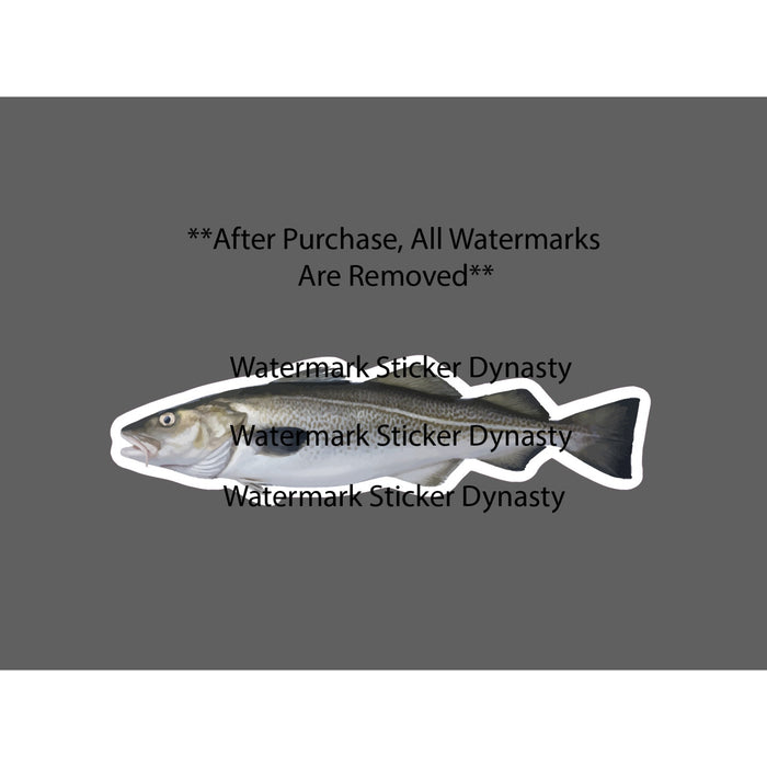 Cod Sticker Waterproof Decal Animal Outdoor Fish Freshwater Fishing Gift NEW