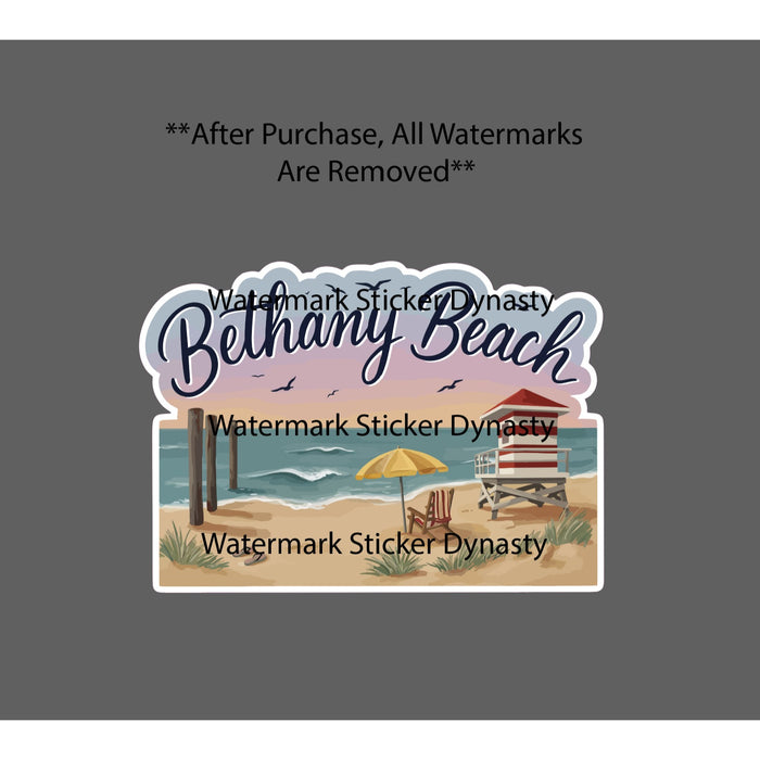 Bethany Beach Sticker Waterproof Decal Ocean Tropical Outdoor Travel Gift NEW