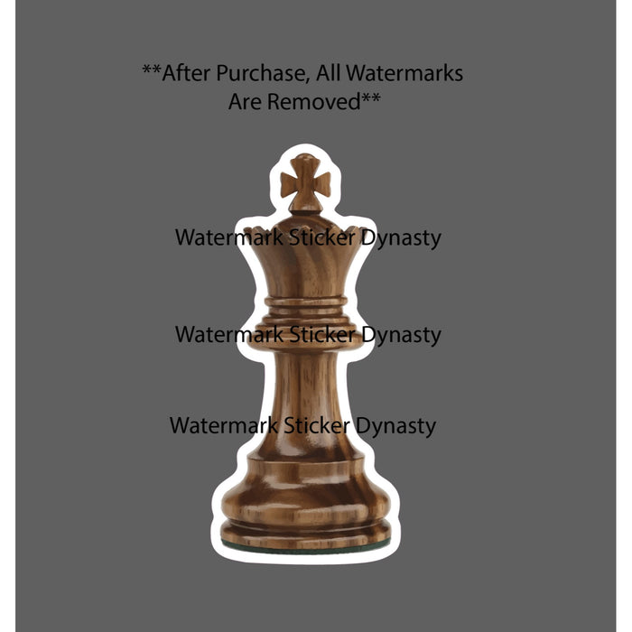 King Chess Piece Sticker Waterproof Decal Games Strategy Gift NEW