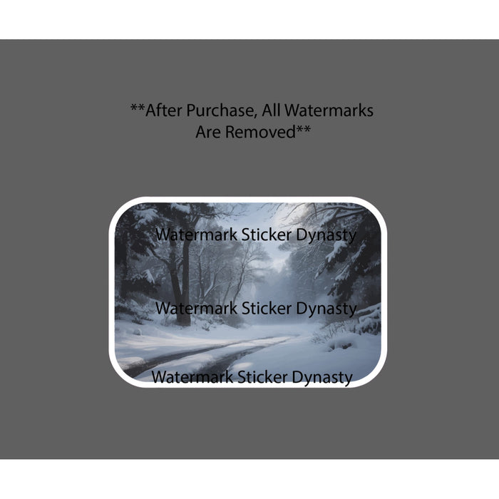 Snowy Road Sticker Waterproof Decal Winter Travel Snow Outdoor Season Gift NEW