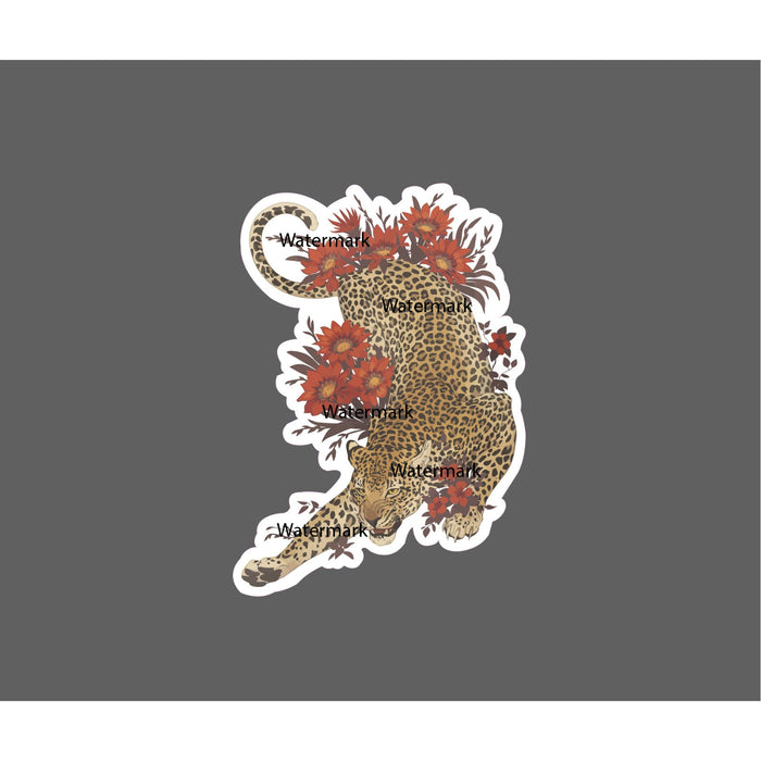 Cheetah Sticker Floral Girl Waterproof NEW