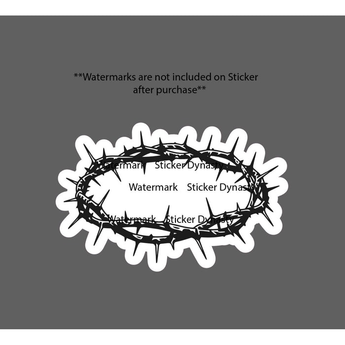 Crown of Thorns Sticker Waterproof Decal Jesus Faith Christianity Gift NEW