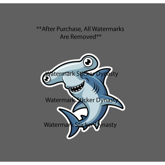 Hammerhead Shark Sticker Waterproof Decal Ocean Beach Animal Cartoon Gift NEW