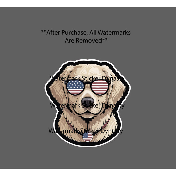 USA Dog Sticker Waterproof Decal Sunglasses America United States Pet Gift NEW