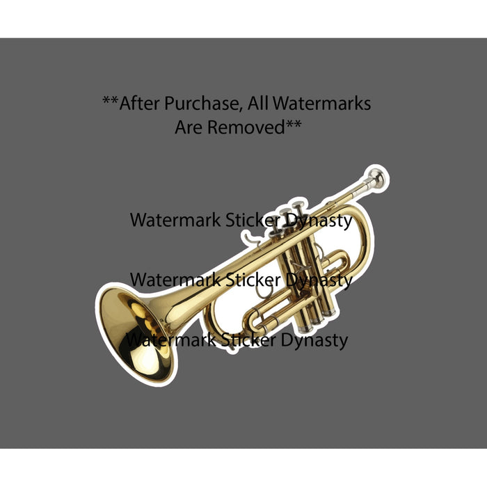 Bugle Sticker Waterproof Decal Music Instrument Band Gift NEW