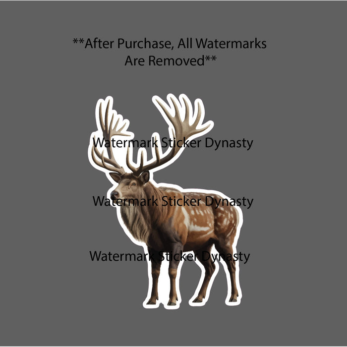 Giant Irish Elk Sticker Waterproof Decal Animal Extinct Wildlife Nature Gift NEW