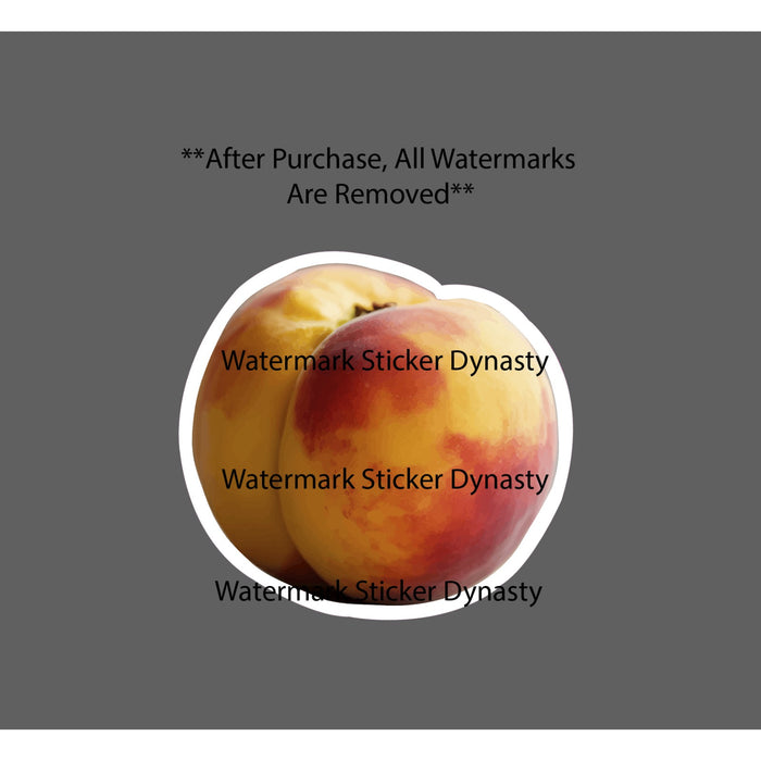 Peach Sticker Waterproof Decal Fruit Food Tree Health Gift NEW