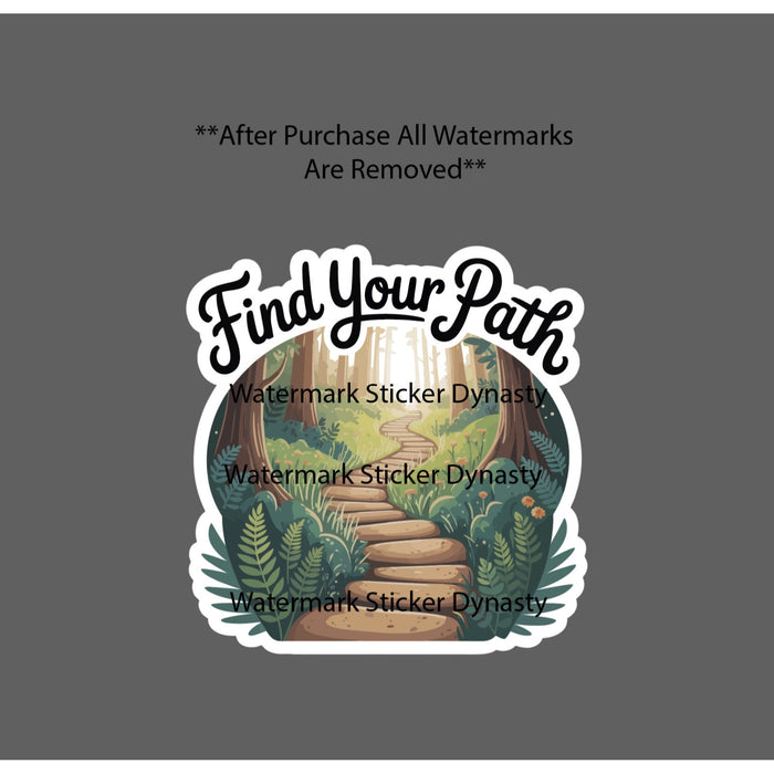 Find Your Path Sticker Waterproof Decal Outdoor Nature Travel Quote Gift NEW