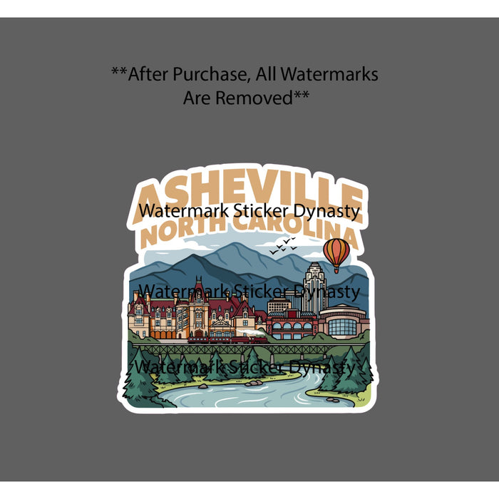 Asheville North Carolina Sticker Waterproof Decal State Travel City Gift NEW