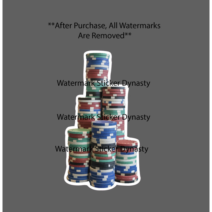 Poker Chips Sticker Waterproof Decal Game Poker Gamble Gambling Gift NEW