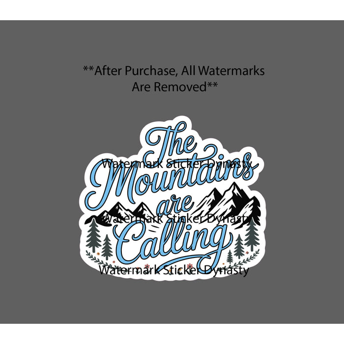 The Mountains Are Calling Sticker Waterproof Decal Quote Outdoor Nature Gift NEW