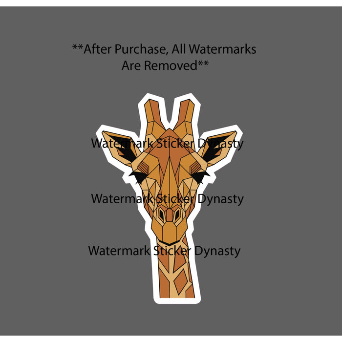 Giraffe Sticker Waterproof Decal Animal Geometric Wildlife Nature Gift NEW
