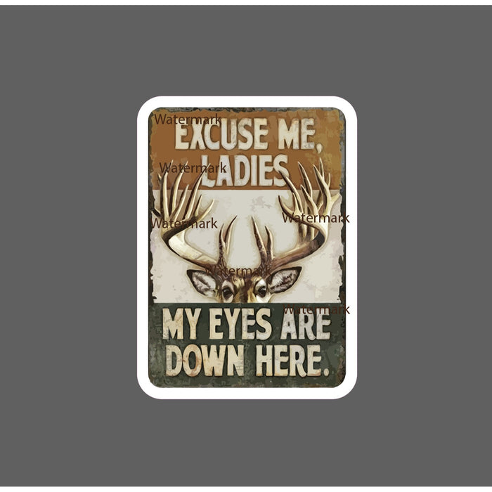 Buck Sticker Antlers Funny Humor Deer Waterproof