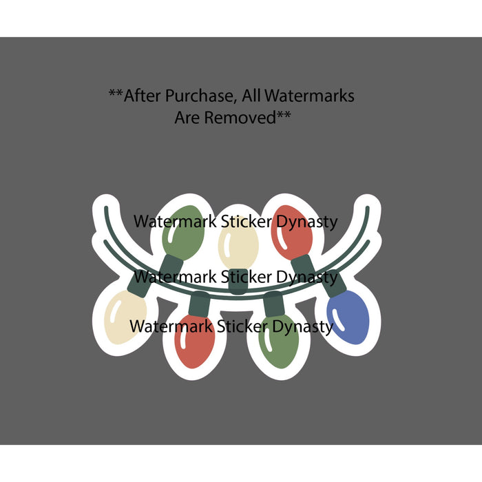 Christmas Lights Sticker Waterproof Decal Celebrate Holiday Decorate Gift NEW