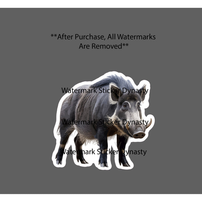 Wild Hog Sticker Waterproof Decal Animal Outdoor Nature Hunting Gift NEW