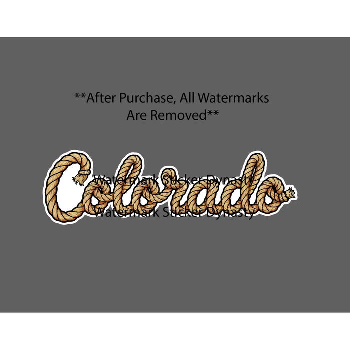 Colorado Sticker Waterproof Decal State Rope Country Western State Gift NEW