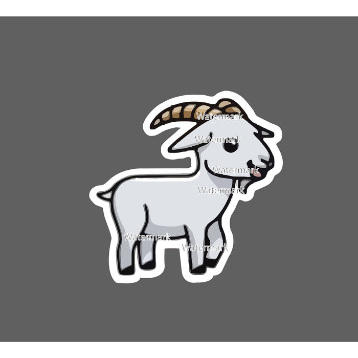 Goat Cartoon Sticker Horns