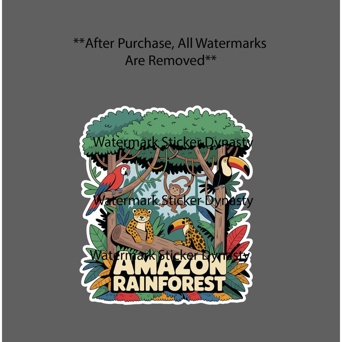 Amazon Rainforest Sticker Waterproof Decal Animals Outdoor Travel Wild Gift NEW