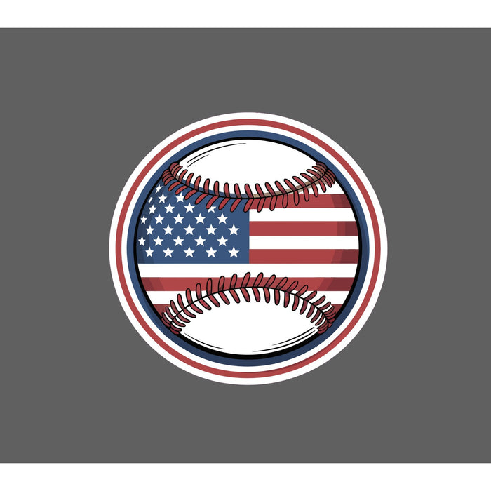 Baseball USA Flag Sticker Waterproof Decal America Sports Game Gift NEW