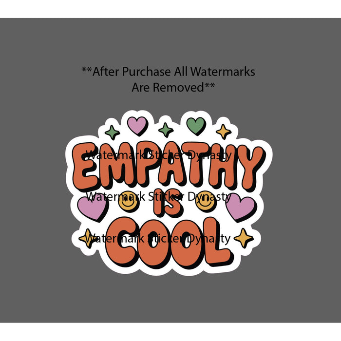 Empathy Is Cool Sticker Waterproof Decal Empath Heart Smile Love Gift NEW
