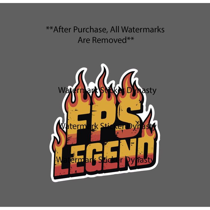 FPS Legend Sticker Waterproof Decal Gamer Videogames Gaming Fire Gift NEW