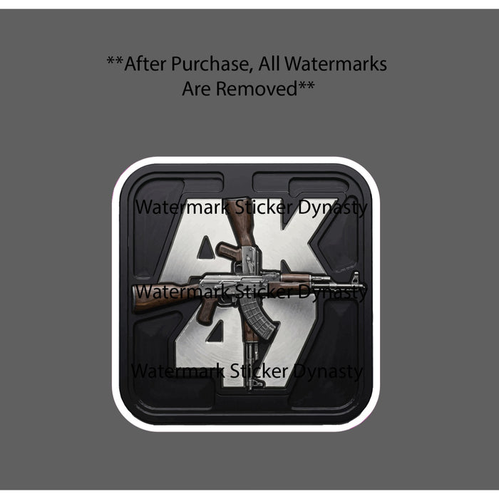 AK-47 Sticker Waterproof Decal Military War Video Games Gamer 762 Gift NEW