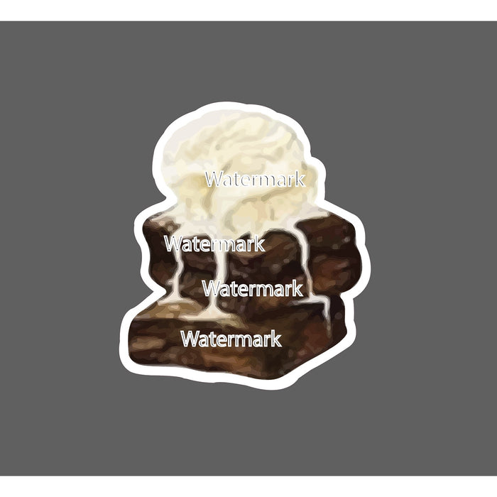 Brownie Ice Cream Sticker