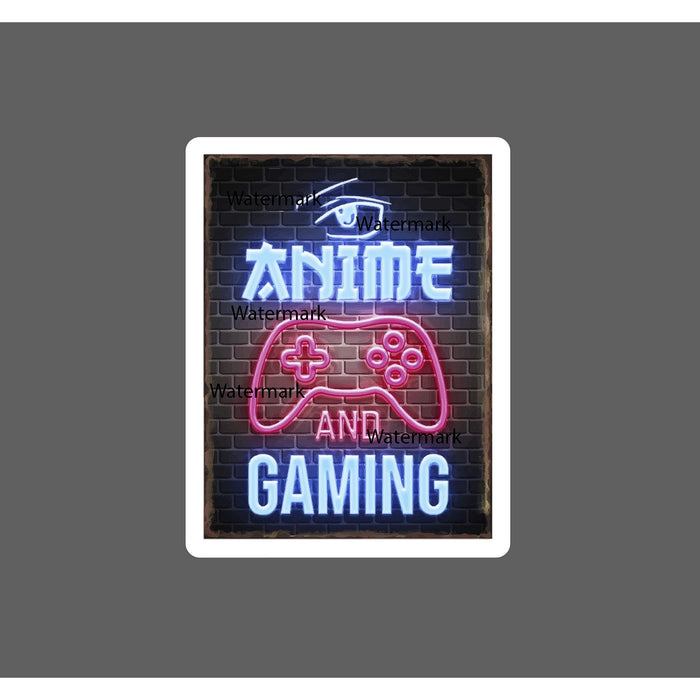 Anime and Gaming Sticker Neon