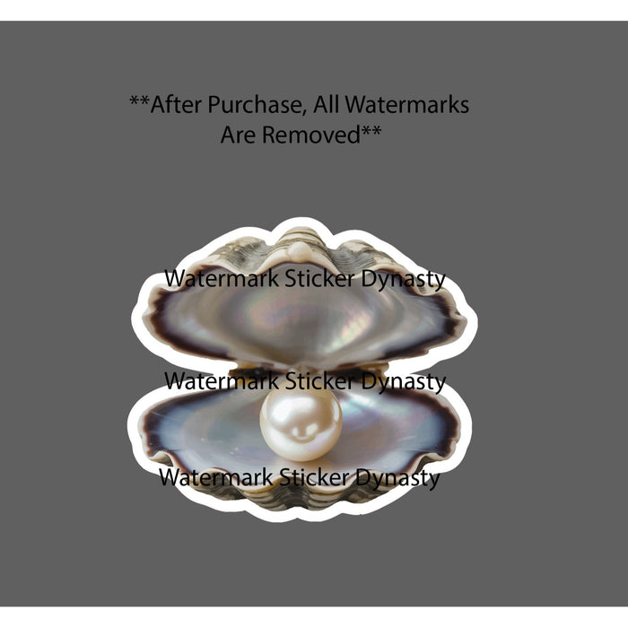 Pearl Sticker Waterproof Decal Clam Animal Outdoor Ocean Beach Dive Gift NEW