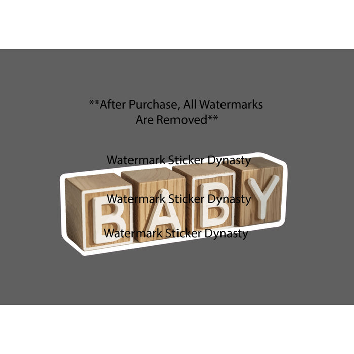 Baby Blocks Sticker Waterproof Decal Child Newborn Family Baby Shower Gift NEW