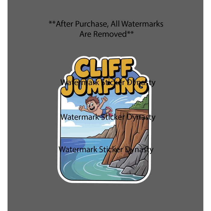 Cliff Jumping Sticker Waterproof Decal Ocean Beach Outdoor Travel Gift NEW