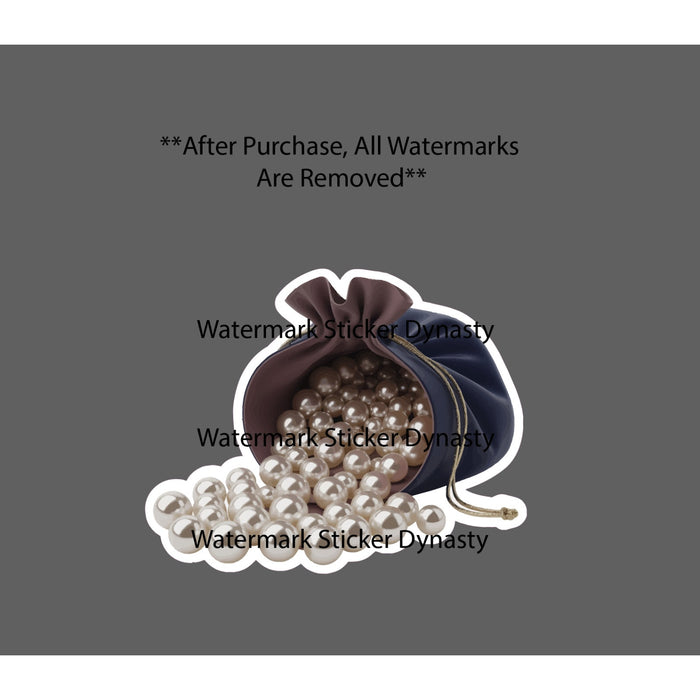 Bag of Pearls Sticker Waterproof Decal Jewelry Wealth Money Ocean Gift NEW