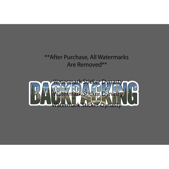 Backpacking Sticker Waterproof Decal Outdoor Quote Nature Scene Travel Gift NEW