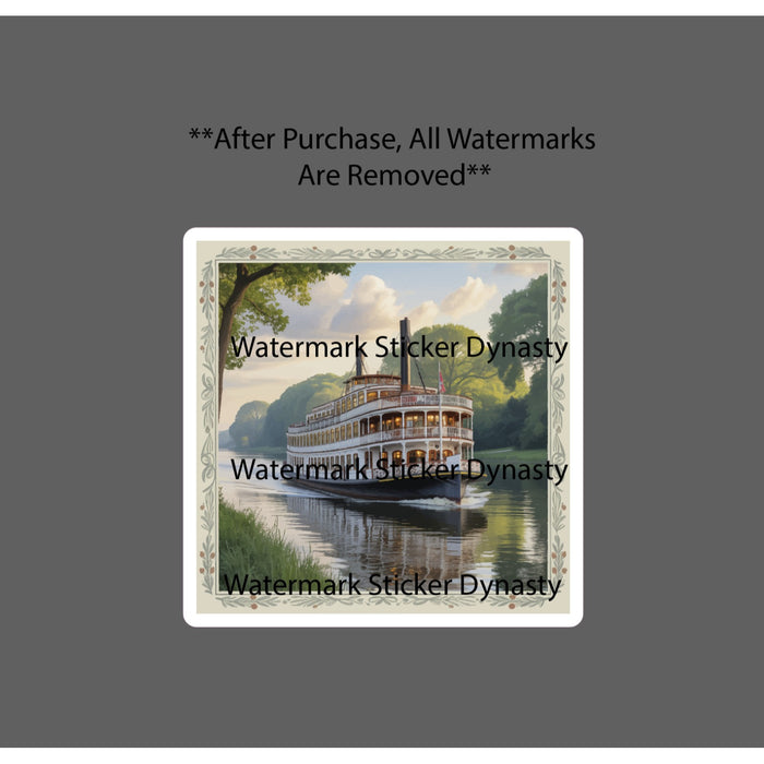 Riverboat Sticker Waterproof Decal Travel River Mississippi Retro Gift NEW