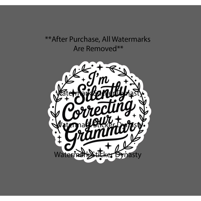 Correcting Your Grammer Sticker Waterproof Decal Quote English Wordage Gift NEW