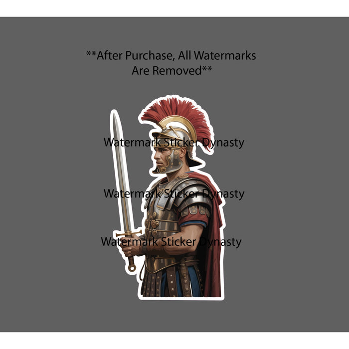 Roman Centurion Sticker Waterproof Decal Warrior Soldier History Rome Gift NEW