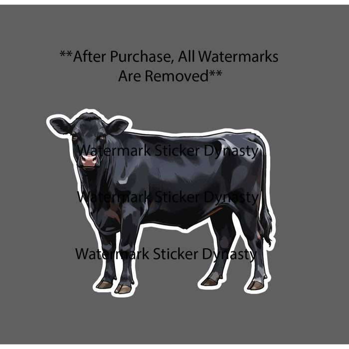 Black Angus Cow Sticker Waterproof Decal Cattle Farm Ranch Country Gift NEW