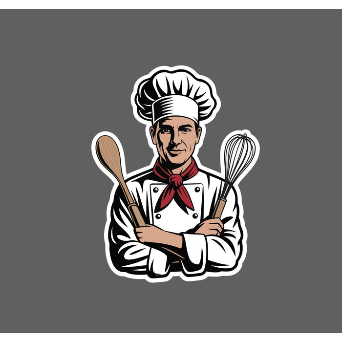 Chef Sticker Waterproof Decal Baking Restaurant Pastry Kitchen Food Gift NEW