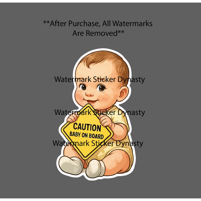 Caution Baby on Board Sticker Waterproof Decal Warning Child Newborn Gift NEW