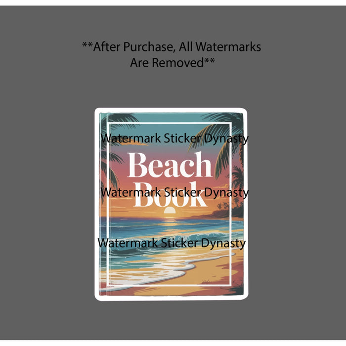 Beach Book Sticker Waterproof Decal Waves Tropical Travel Reading Gift NEW