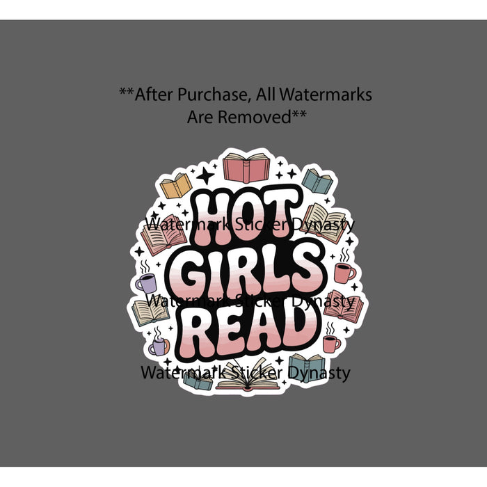 Hot Girls Read Sticker Waterproof Decal Reader Reading Book Books Gift NEW