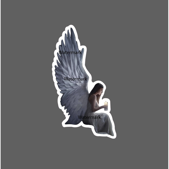 Angel Girl Sticker Candle Prayer