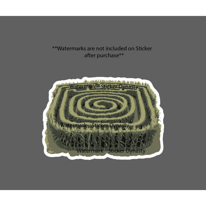 Corn Maze Sticker Waterproof Decal Fall Season Midwest Food Horror Gift NEW